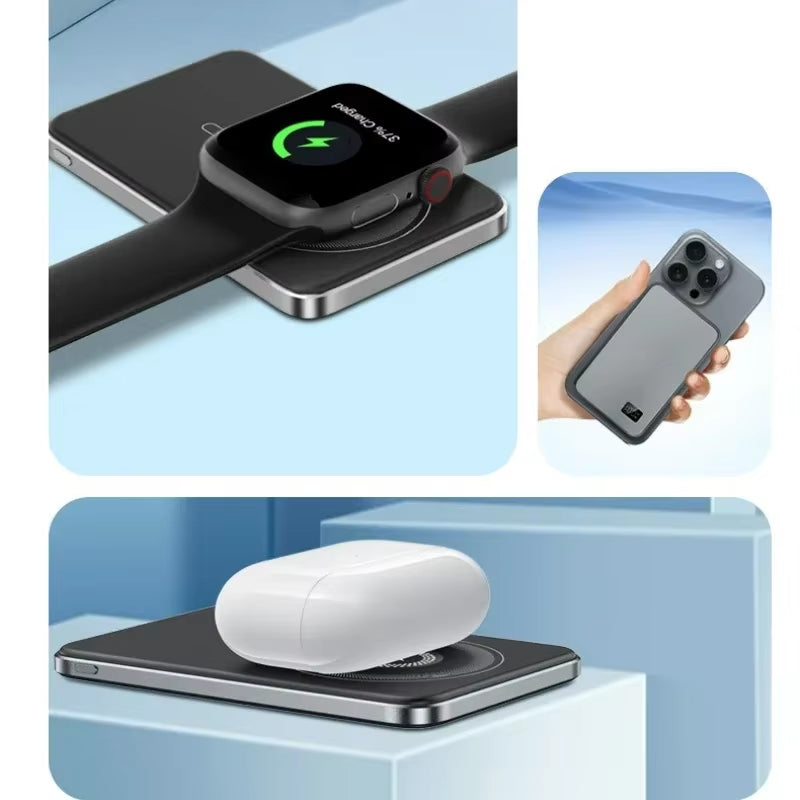 3-In-1 10000Mah Thin Magnetic Wireless Powerbank 20W Fast Charging Portable Mobile Phone External Battery Specifical for Iphone